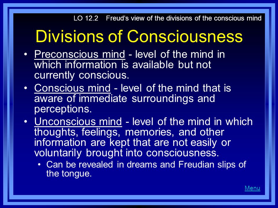 What are Freud's levels of consciousness?